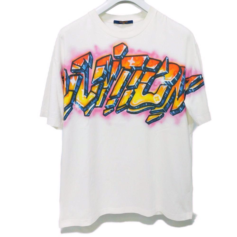 Used 12564 Graphic Logo Print Crew Neck 7829 L Multicolor 180/100 Cotton White Men's from Japan AUTHENTIC