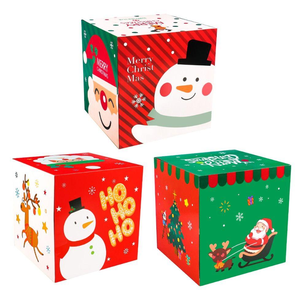 Cute Xmas Candy Gift Box Cartoon Merry Christmas Decorations Party Favors