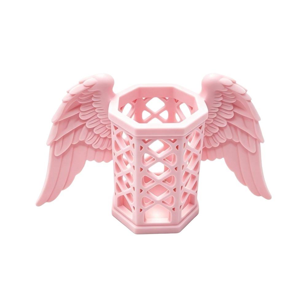 Stable 3D Printed Pen Stand Plastic Desk Organizer Multi-functional Angel Wings Pen Holder Bedroom