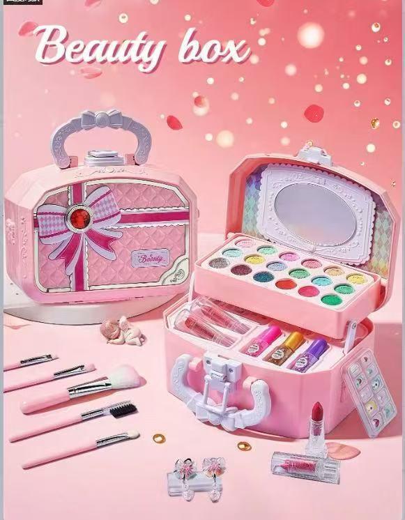 Children's Princess Makeup Set: Role-Playing Toy with Color Box & Nail Polish - Perfect Birthday Gift for Girls