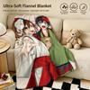 Anime H-Horimiya-a Throw Warm Soft Flannel Blanket, Multi-use for Sofa Bed Camping Travel Nap