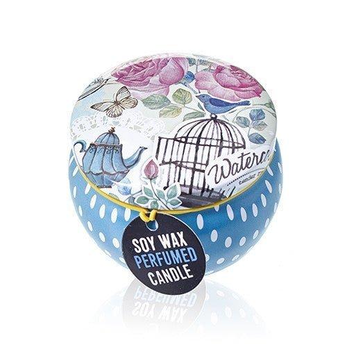 Peony Scented Tin Candle, Soy Wax