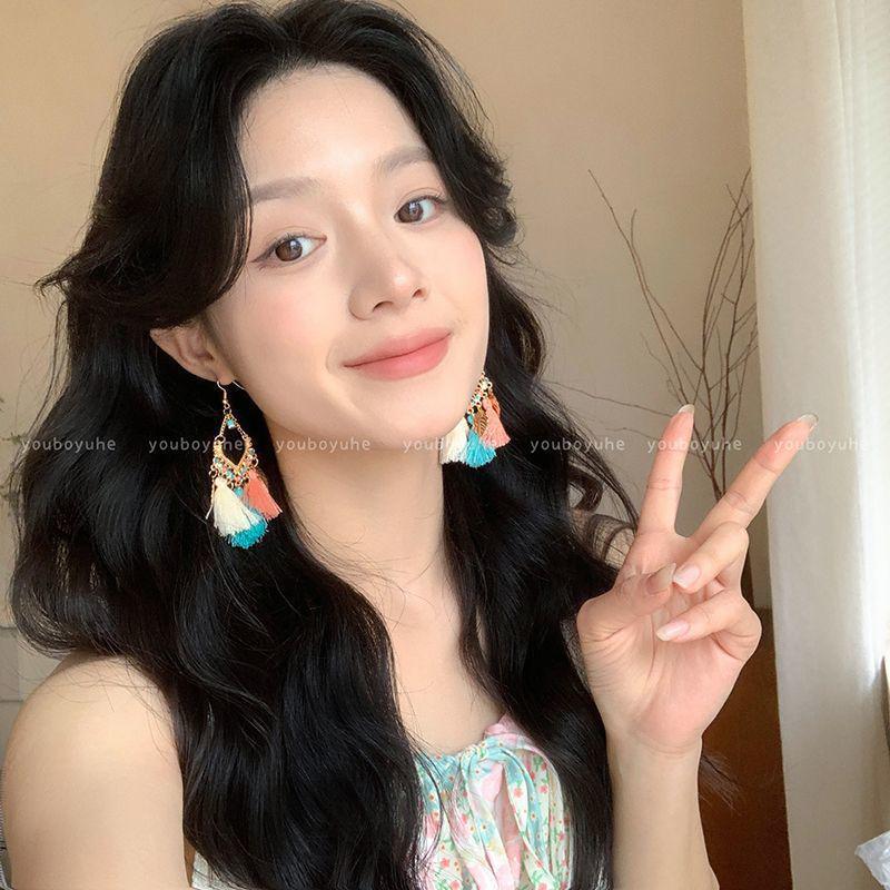 

Богемные серьги с кисточками из перьев: Уникальные плетеные длинные серьги для женщин