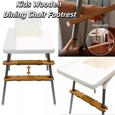 Adjustable High Chair Footrest 50cm Length Stable Design Baby Highchairs Pedal Non-slip Rubber Rings Highchair Accessory
