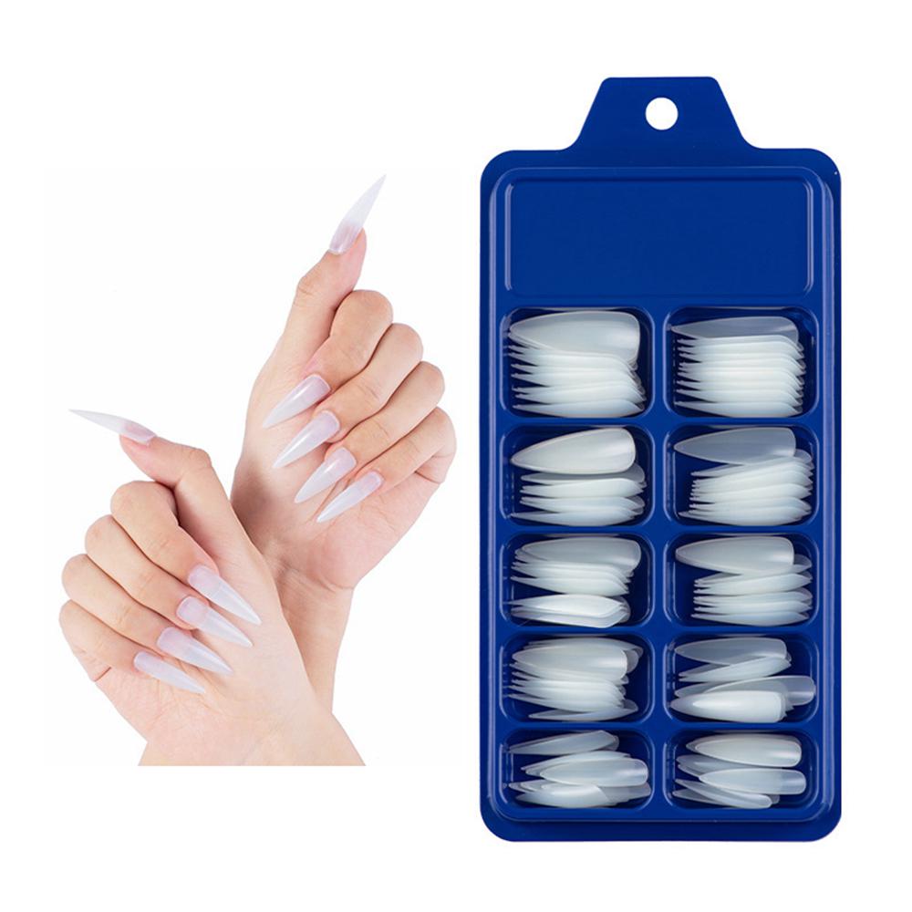24/100Pcs Candy Color False Nail Tips Full Cover Matte Acrylic Ballerina Fake Nails Tip DIY Beauty Manicure Extension Tools