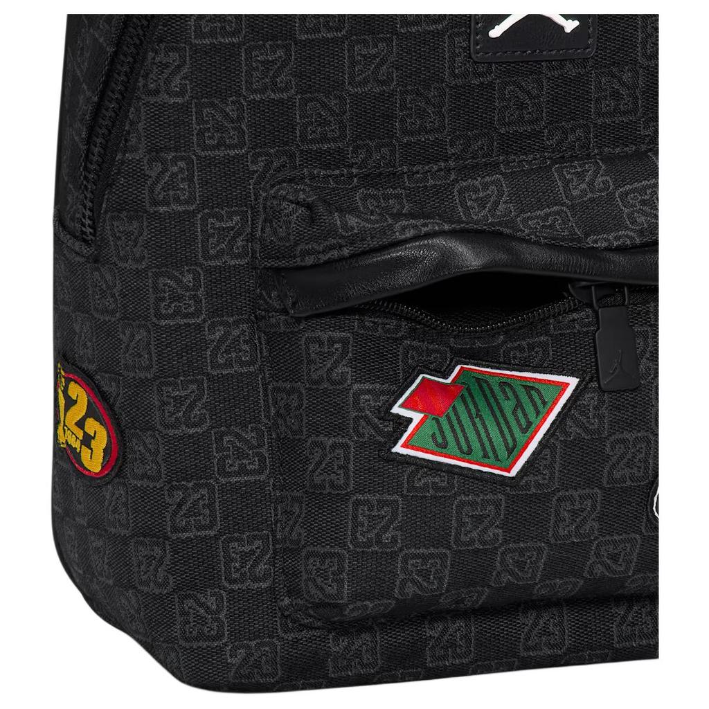 Jordan Plecak Mini Monogram 10L Wzór Litery Tkany Poliester Unisex Czarny IQ3201-010