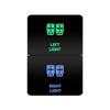 12V Green Blue Light Dual Button Switch ON OFF /Momentary Push Switch For Toyota 4Runner FJ Cruiser Landcruiser Camry RAV4 Prado Relays 5