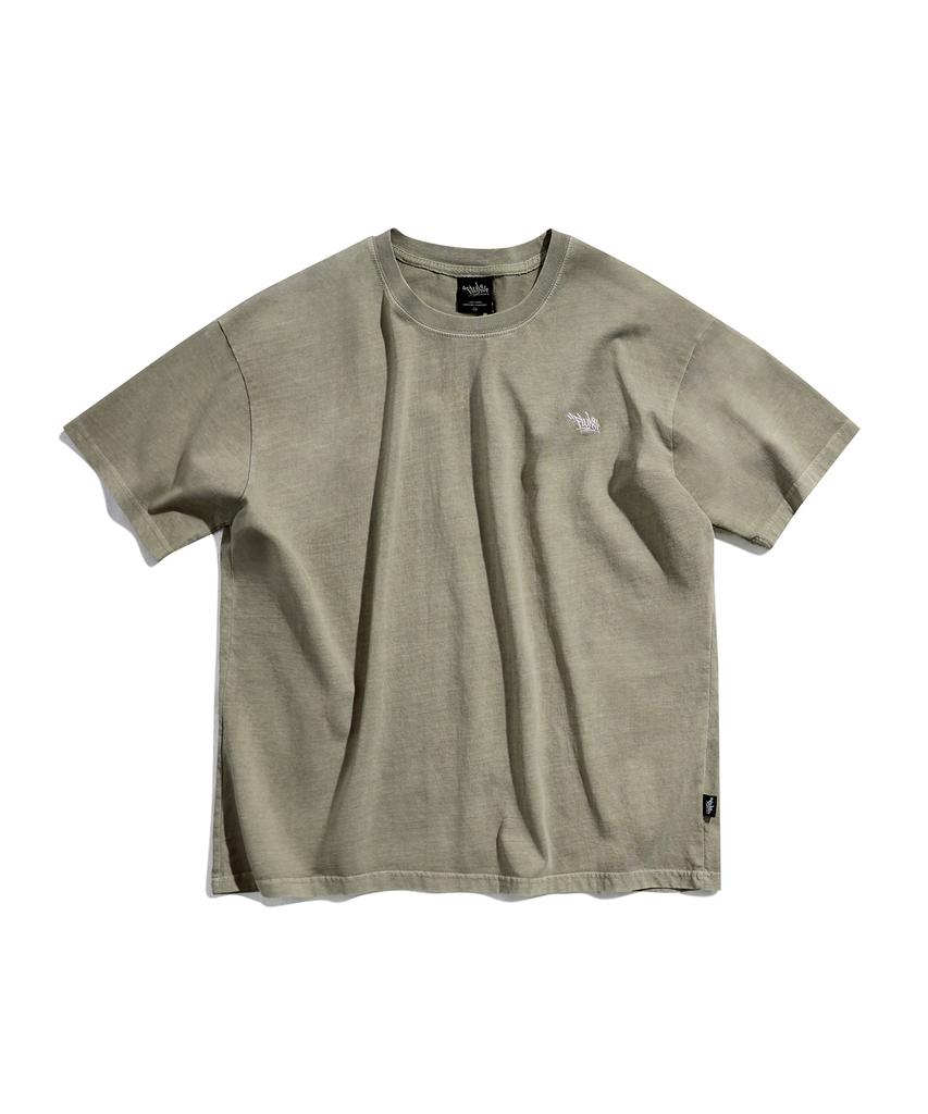 Peullukeu Slam Logo Pigment Short Sleeve T-Shirt Brown Fst749