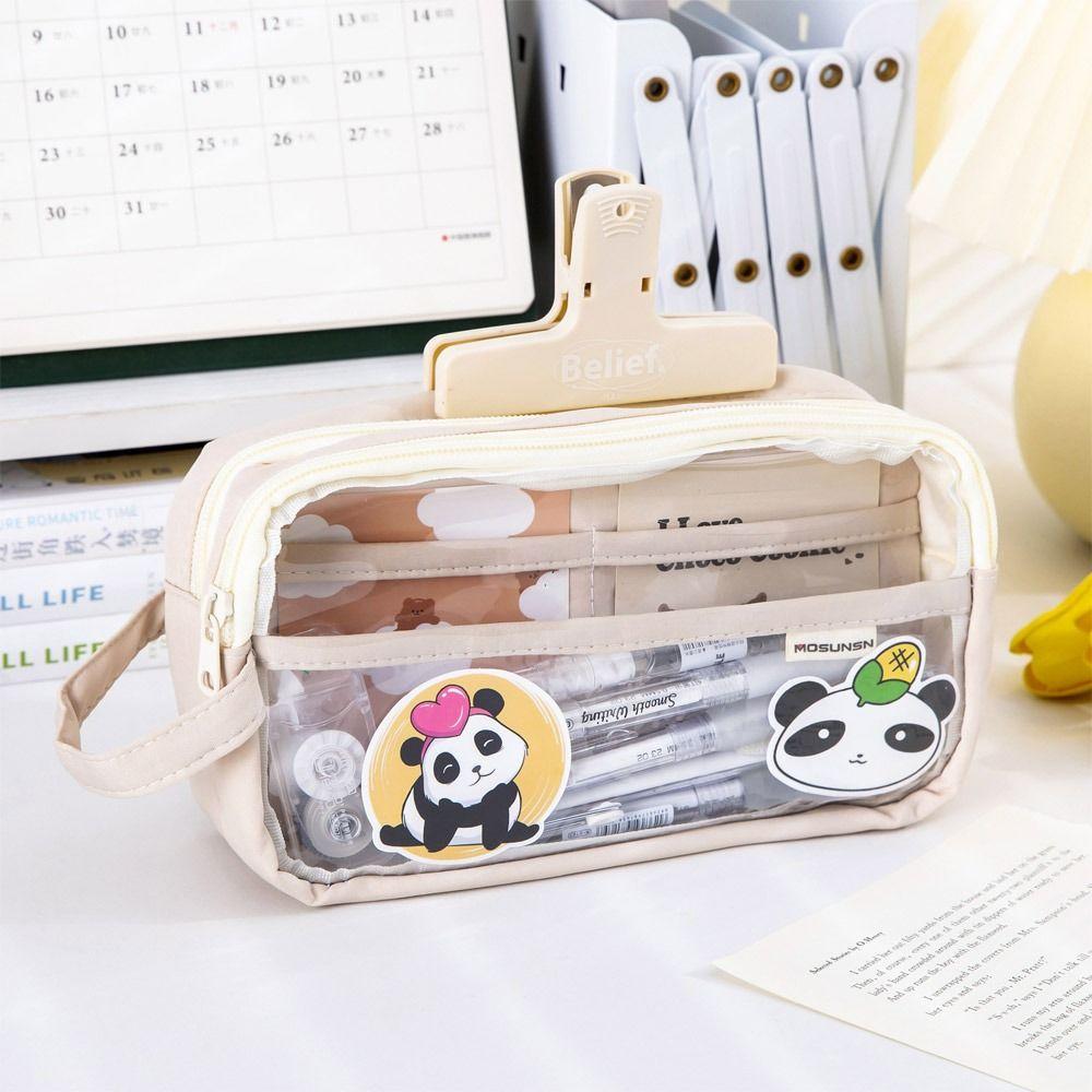 Canvas Stationery Storage Bag Largecapacity Pen Pouch Simple Pencil Box the best products in