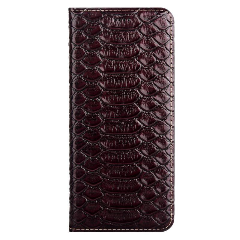 

Чехол из натуральной кожи с принтом под питона для IPhone 5 5s 6 6s 7 8 Plus SE 2016 2020 2022 Коровья кожа Магнитная книжка Защитная крышка For iPhone 5 кофейный