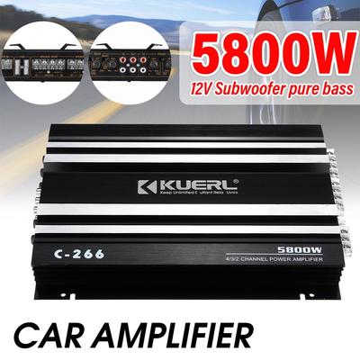 5800 W 4 Kanal 12 V Auto-Leistungsverstärker, starker reiner Bass, HI-FI-Leistung, zerstörungsfrei, 4 Lautsprecher, 4-Kanal-Bluetooth-Verstärker