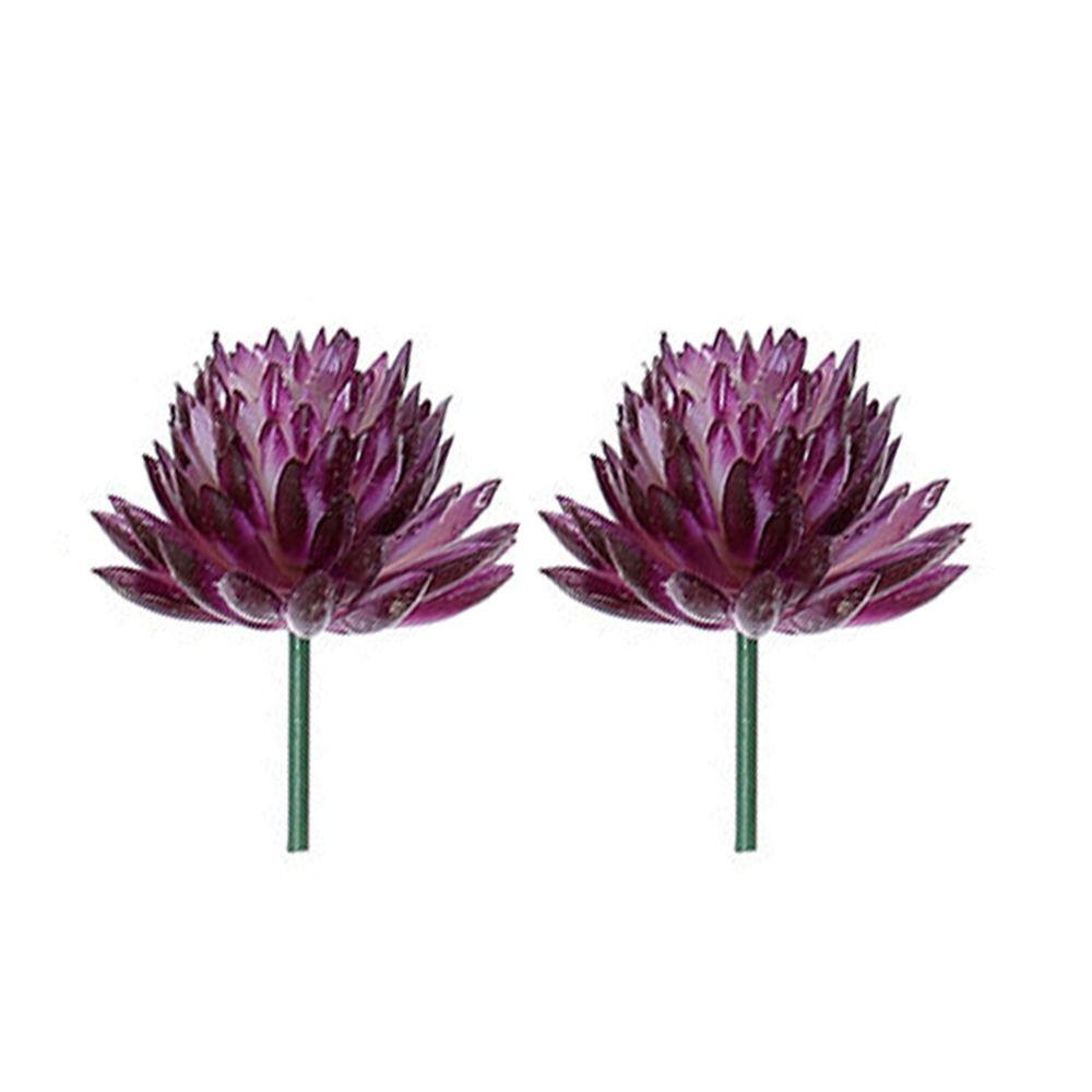 2pcs Colorful Fake Plant Plastics Artificial Flower Artistic Echeveria Chihuahuaensis  Home Decor