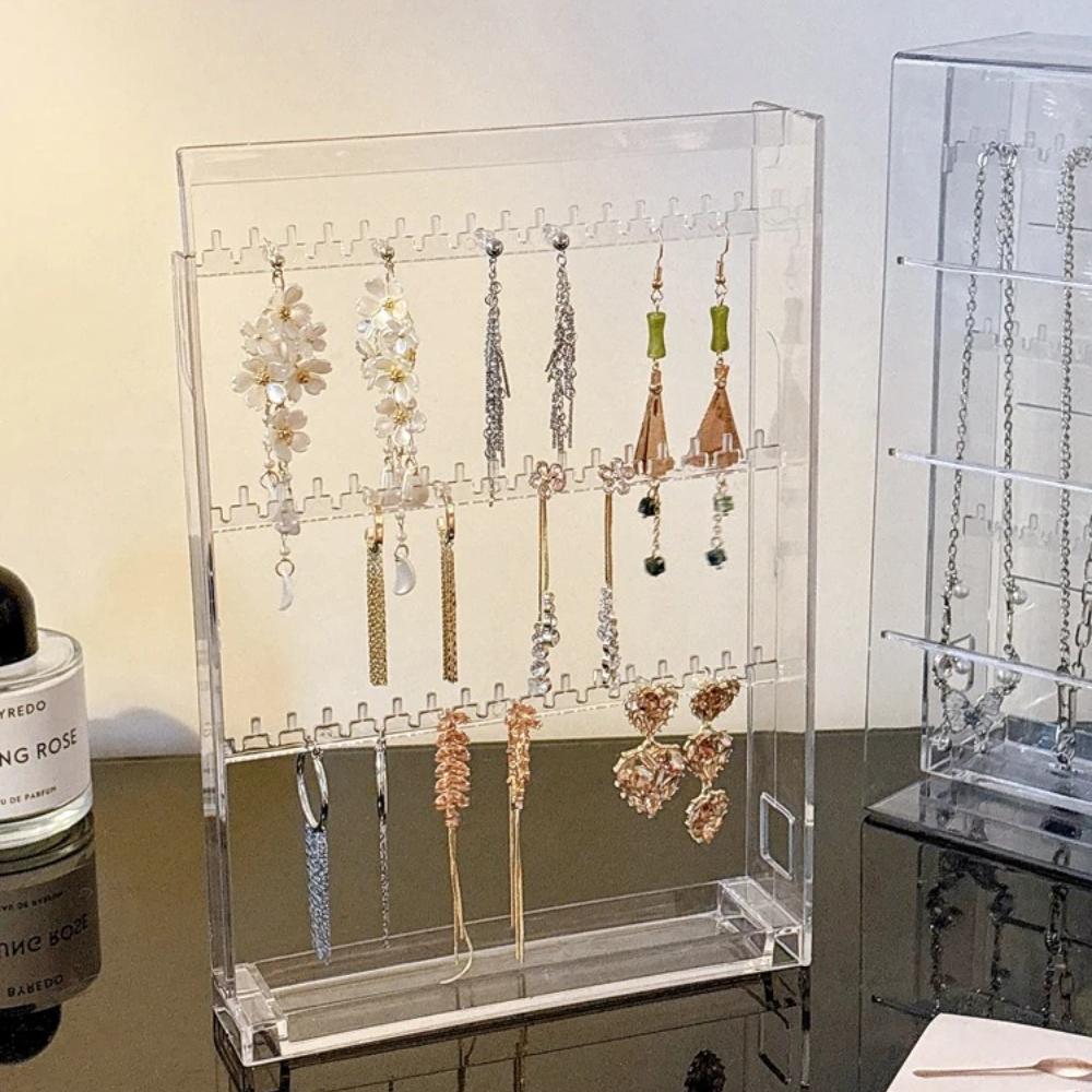 Acrylic Transparent Jewelry Box Vertical High Capacity Drawer Organizers Necklace Bracelet Storage Portable Storage Boxes Gifts