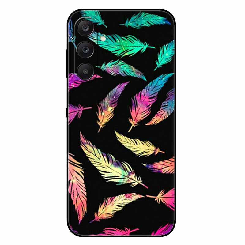 For Samsung A17 5G Case Black Silicone Soft Fashion Animal Back Cover For Samsung Galaxy A17 5G TPU Coque Cute Protective Bumper