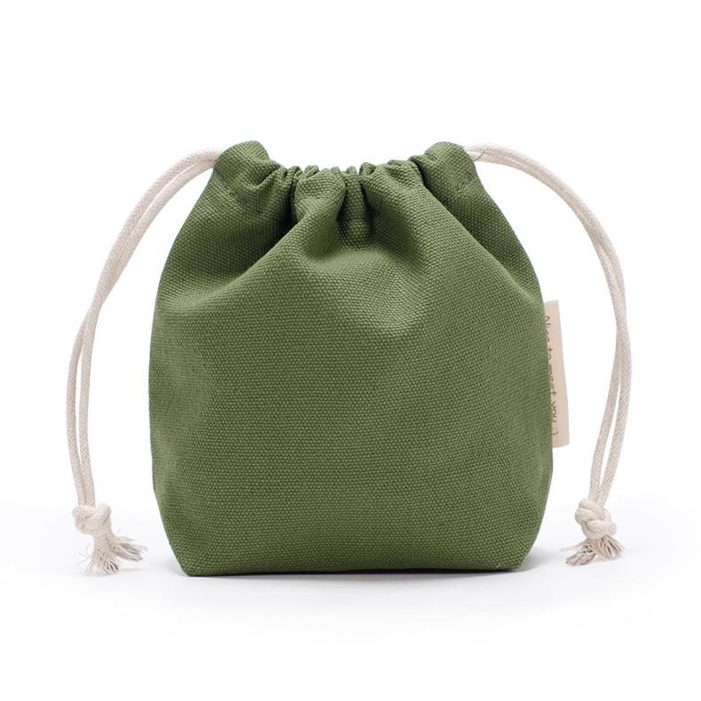 Custom Mini Colored Canvas Drawstring Storage Bag