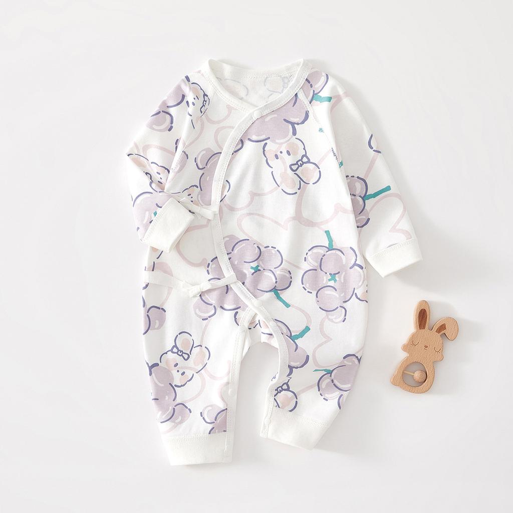 Newborn Baby Clothes Cotton Kimono Wrap Romper Seamless Butterfly Onesie Infant Soft Outfit for Girls Boys