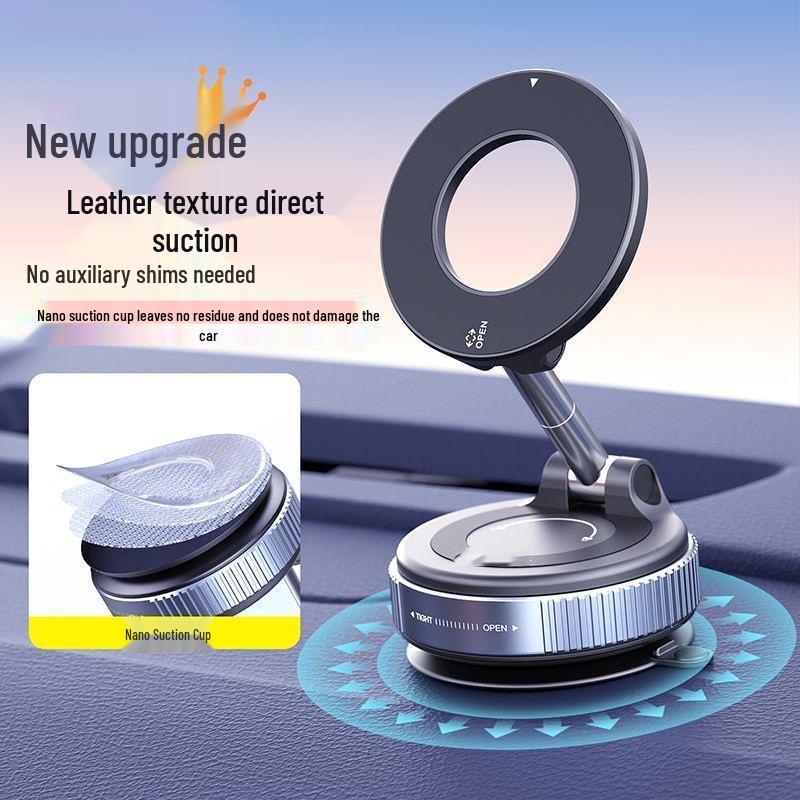 Magnetic Car Phone Holder with Suction Cup & Anti-Shake Dashboard Mount Strong Magnetic Multi-Scene Usable [Single Pack]
