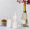Glass Cylinder Vases Clear Cylinder Candle Holders for Slim Pillar Candles Wedding Centerpieces Wedding Candle Holders