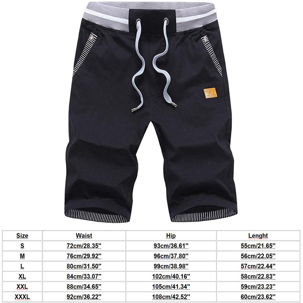 Pantaloni Corti Casual Versatili da Uomo alla Moda con Tasche e Cuciture Lente