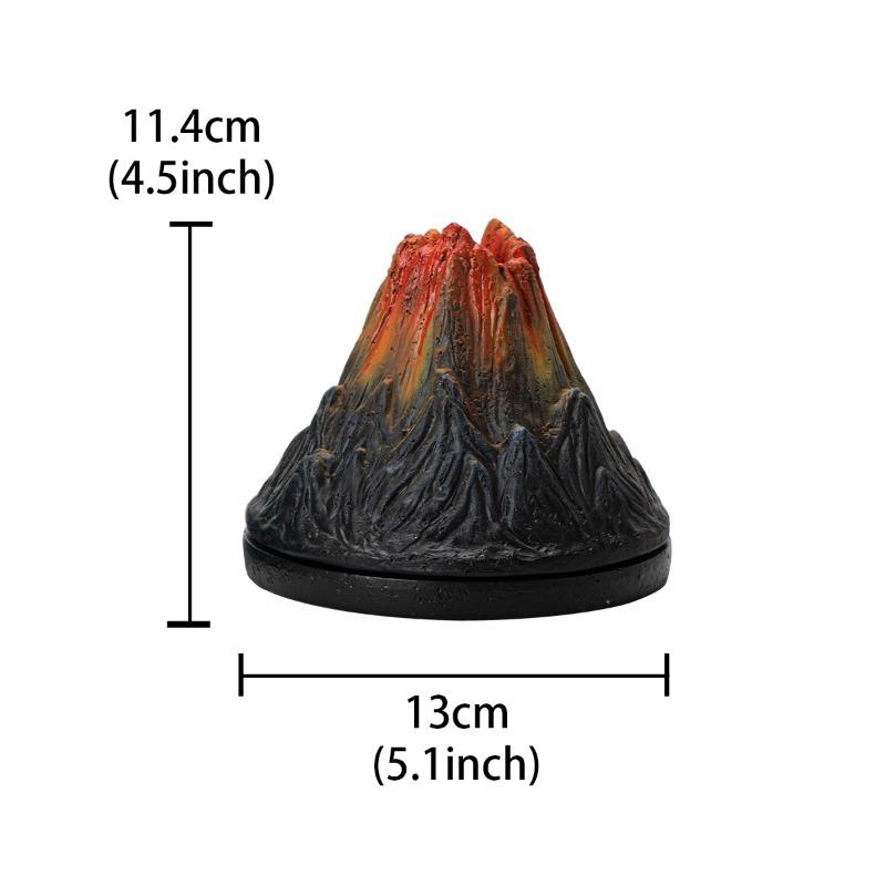 

1pcs Volcano Shape Resin Incense Burner Home Living Room Bedroom Desktop Festival Atmosphere Decorative Ornament чорний
