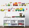 Cartoon cars children room wall stickers for kids room boy bedroom wall decals window poster 3D car wall sticker wallpaper