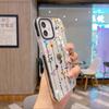 Foreign Trade Explosion Isn't Simple Flower iPhone14 Two-color Tpu Transparent Case Apple 17 Flower Mobile Phone Case 16