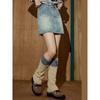 Coolhut Autumn and Winter Hot Girl Retro New High-Waisted Versatile Anti-Exposure Denim Short Skirt Slimming Hip-Hugging Skirt