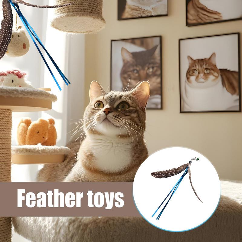 

Indoor Cat Feather Toy Interactive Cat Feather Toys Rotating Windmill Wand Head Replacement Exerciser For Study Room Bedroom China Mainland