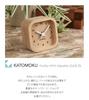 KATOMOKU muku mini clock Square white table clock wooden km-25WH 85×85×46mm