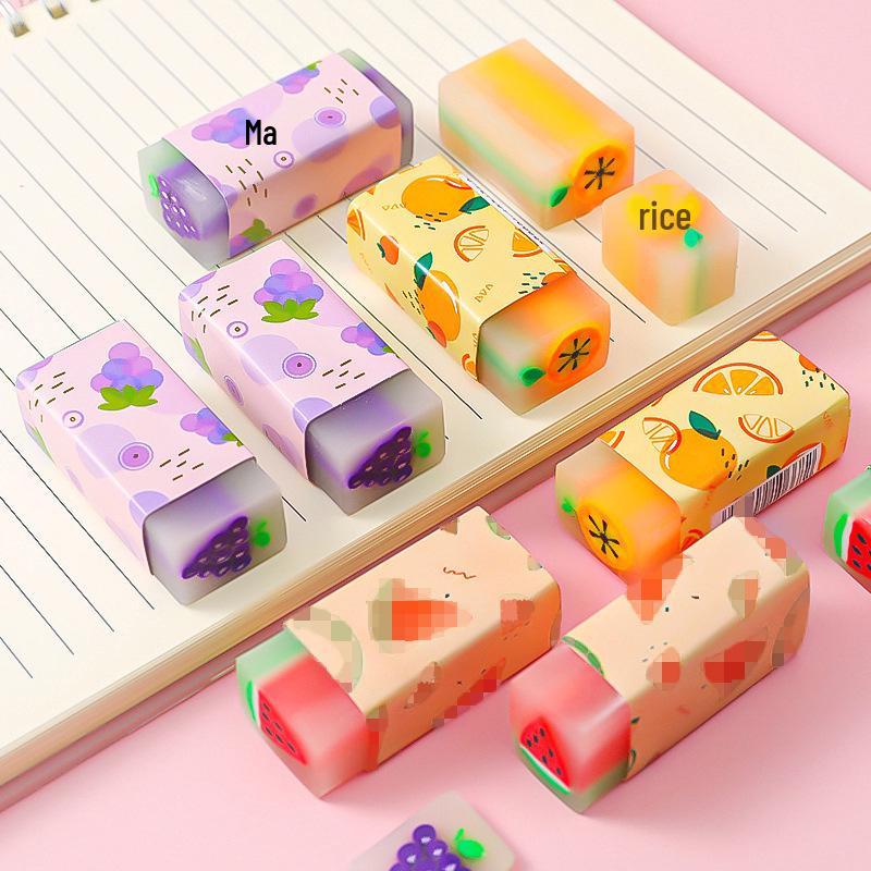 Colorful Jelly Fruit Erasers for Students - Ideal for Exams, Drawing, and School Prizes