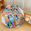 Bluey Print 8?Ribs Automatic Umbrella Wind Resistant Lightweight Folding Umbrella For Outdoor Travel