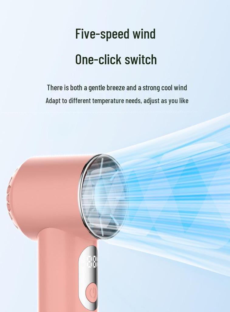 Bladeless High-Speed Portable Handheld Fan with Long-Lasting Turbine