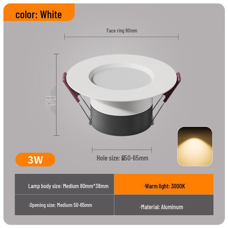 Recessed Aluminum Mini LED Spotlight