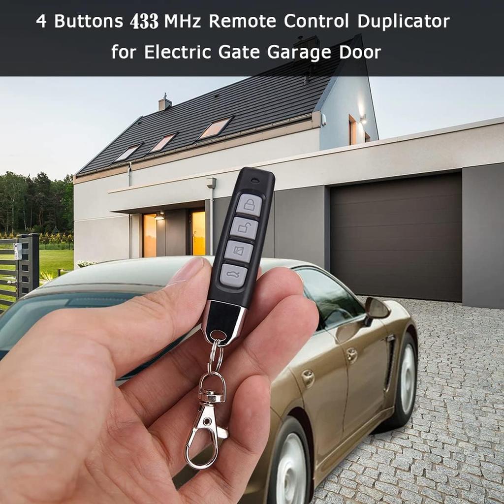 4-in-1 Remote Control Duplicator, Remote Control Duplicator for Cars, Wireless Cloning Key Fob Duplicator, 433MHz Copy Remote Controller, Universal
