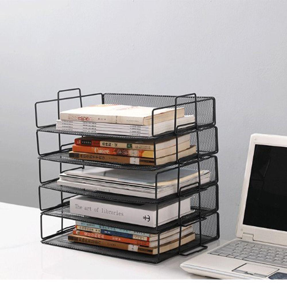 Single Layer Desktop Document Shelf a4 Letter Tray Organizer File Storage Rack  Newspaper