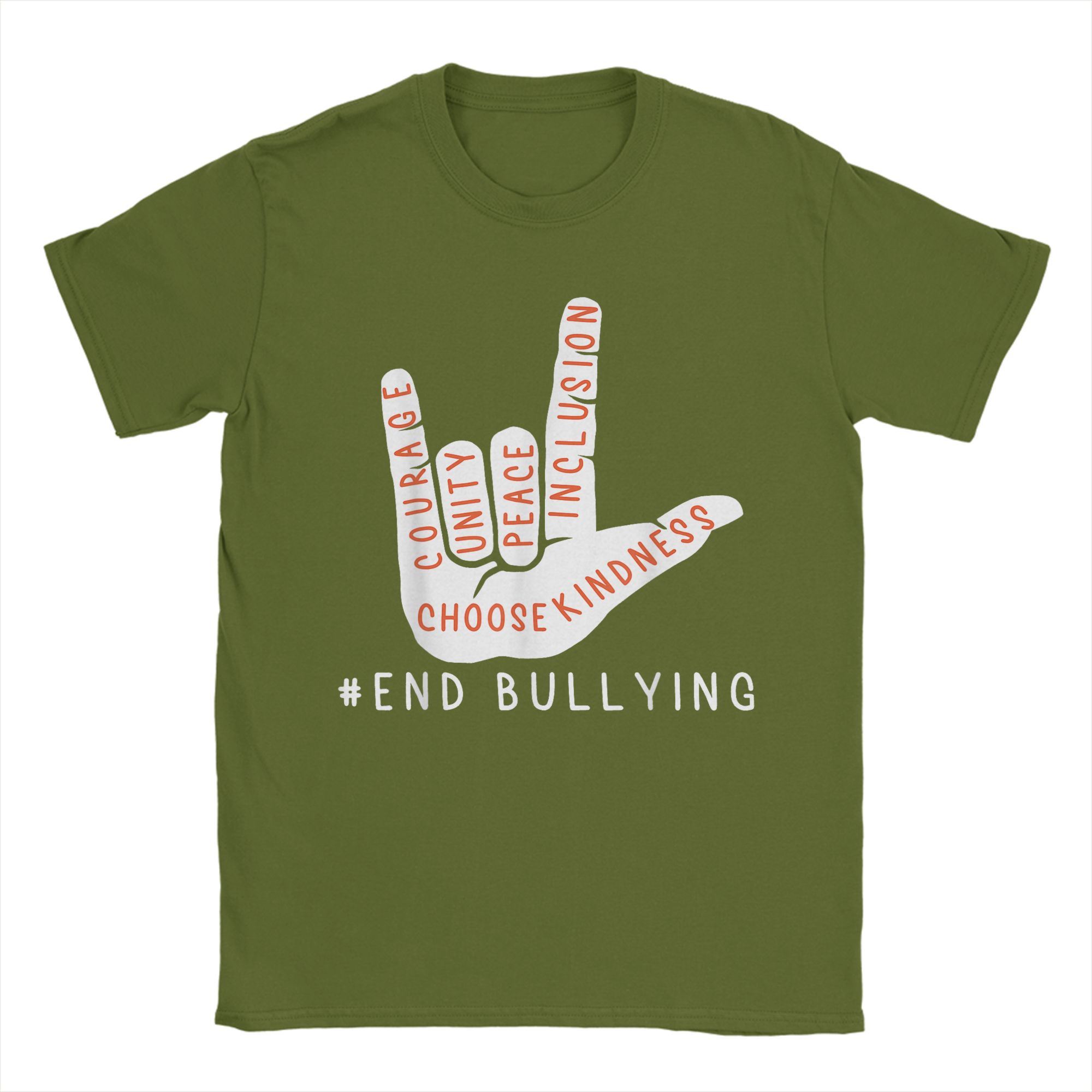 

Unity Day Orange Kids 2025 Anti Bullying Love Sign Language Men Summer Streetwear T-Shirts Round Neck Tees Wholesale Clothing 4XL
