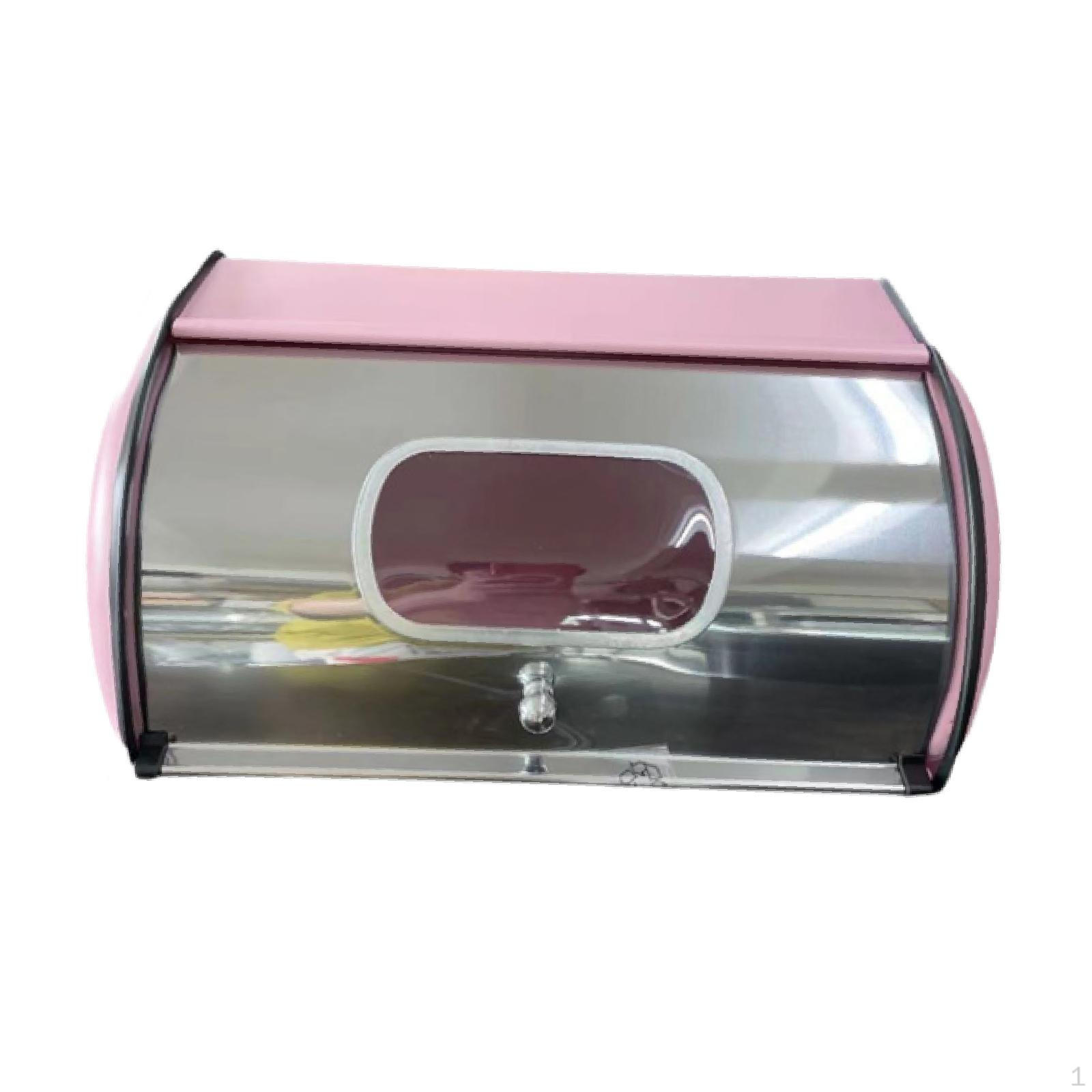 

Хлебница с крышкой-рулоном в деревенском стиле для столешницы, фермерского дома, кофейни розовый