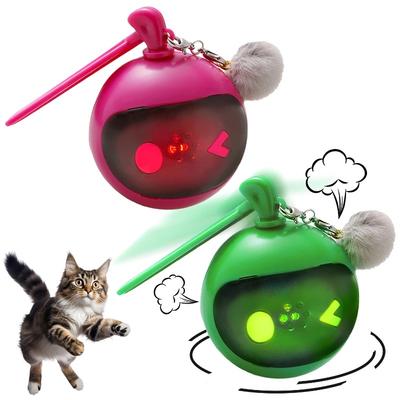 Intelligentes elektrisches Katzenspielzeug Grün Rosa Haustierball Katze Interaktives Übungs-Spaßspielzeug Hält die Katze vor Einsamkeit Mehrfacher Spielstil