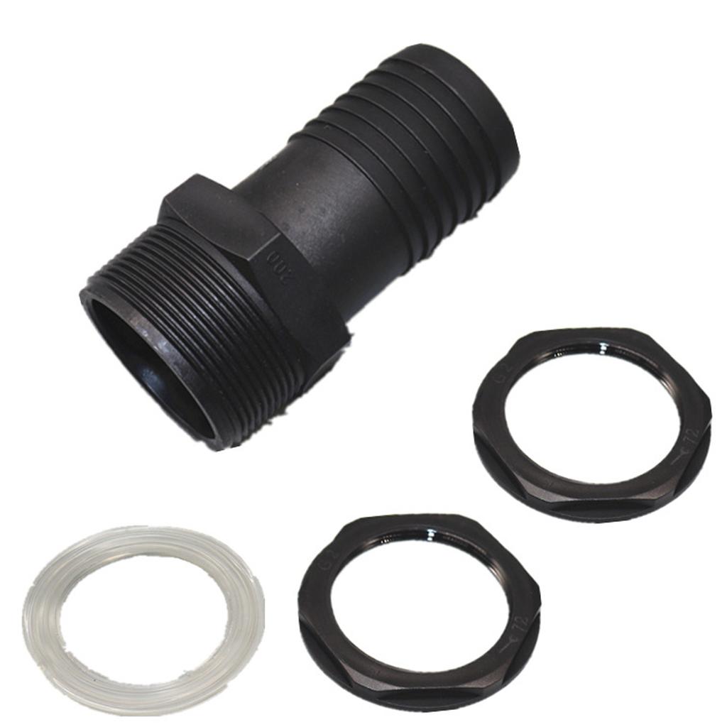 Durable Plastic Water Butt Connector Kit With Nut And Washer Garden Water Tank Overflow Vent