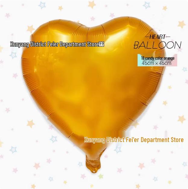 Multi-color 18-inch Heart-shaped Aluminum Foil Balloons for Weddings and Parties
