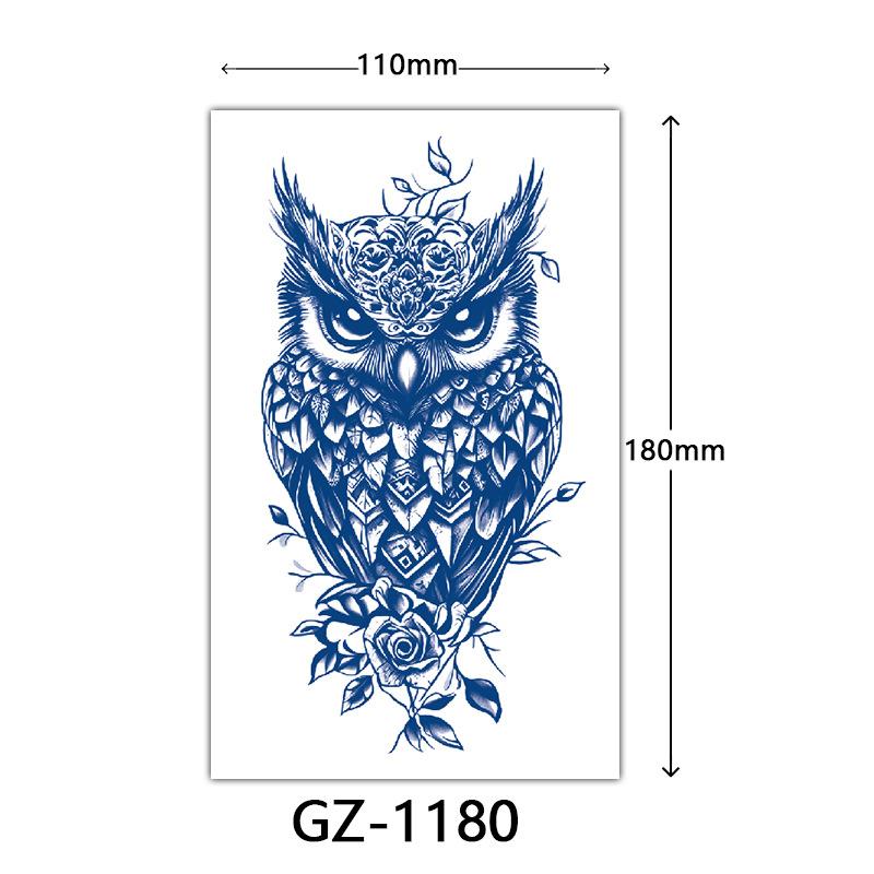 Herbal Tattoo Stickers, Juice Tattoo Stickers, Semi-Permanent English Letter Tattoo Stickers Tattoo