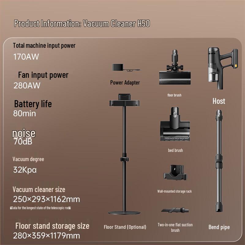 Roborock H50 Wireless Stick Vacuum Cleaner CN plug (adapter included)