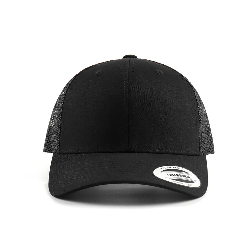 Manufacturers Custom High Quality Plain Classic 6 Panel Cotton Trucker Hat Mens Snap Back Mesh Gorras with Custom Logo