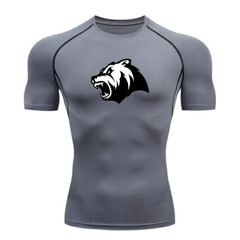 Men's Quick Dry Compression Athletic T-Shirt Roaring Wild Be