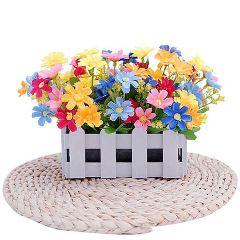 Artificial Flower Arrangement with Fence