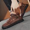 39-48 Spring/fall Mens Hip-top Leather Boots Men Boots  Leather Casual Leather Shoes Men Ankle Boots