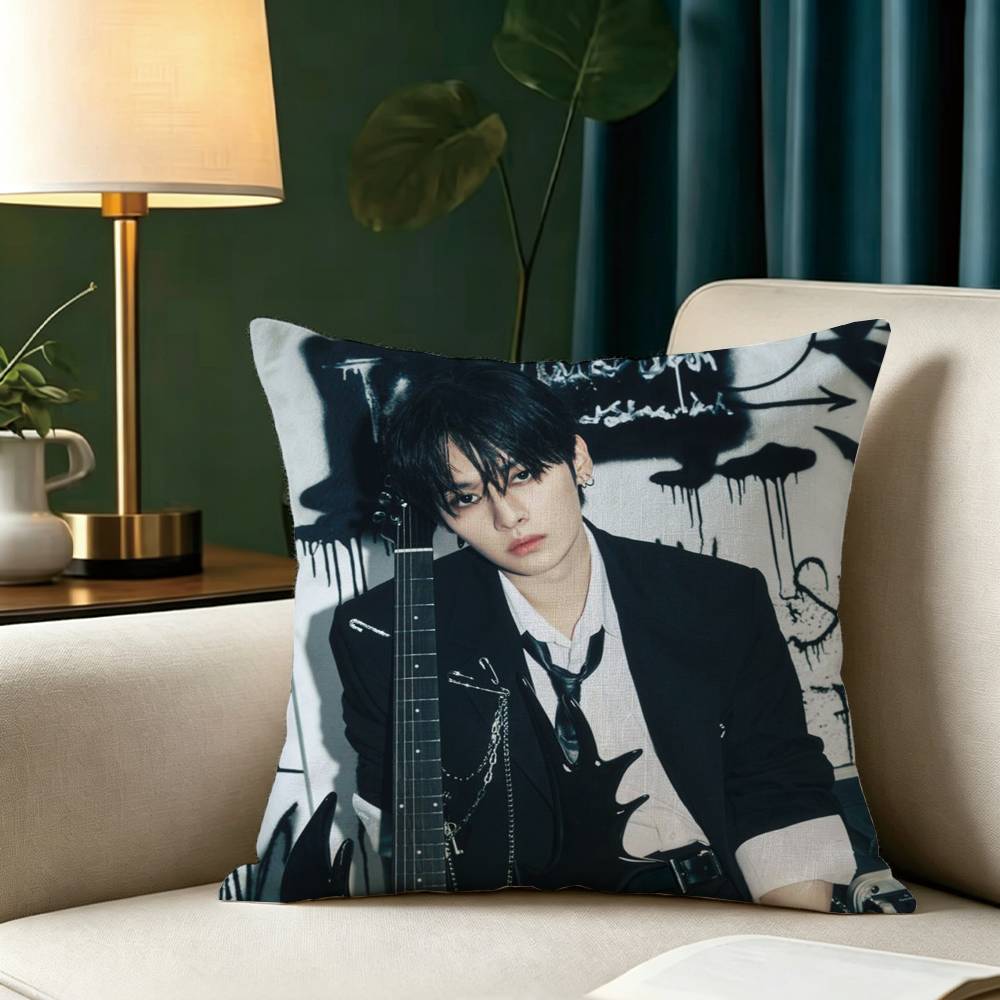 S-Star Lee Min-ho Square Double-Sided printed Pillow Case Bedroom Bedside Pillow Sofa Cushion Cover