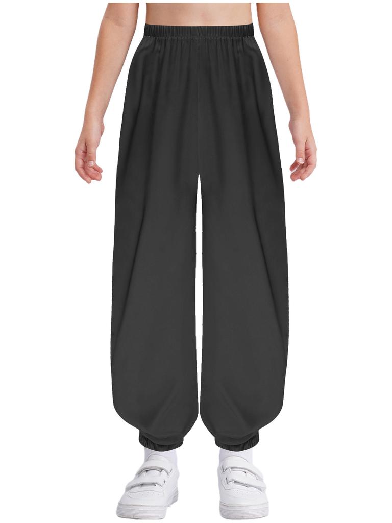 Dětská Kung Fu uniforma Oblečení pro bojová umění pro chlapce dívky Sada Tai Chi Wing Chun Elastický pas Jednobarevné kalhoty na vystoupení