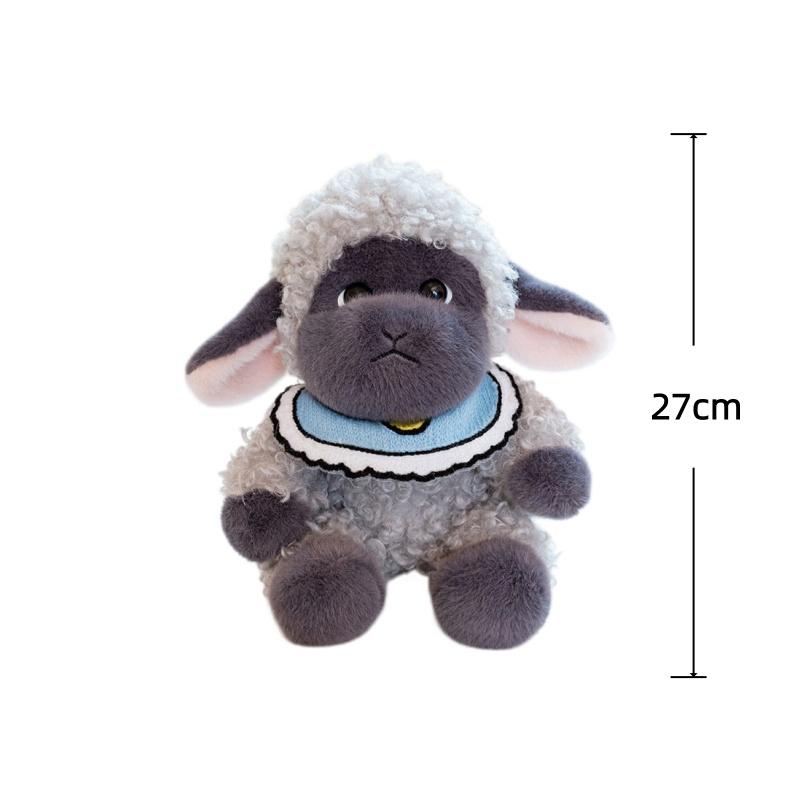 Cute Sheep Plush Toys 17/27Cm Lamb Stuffed Doll Kawaii Room Decor Toys Keychain Backpack Pendant Car Key Holder Birthday Gifts