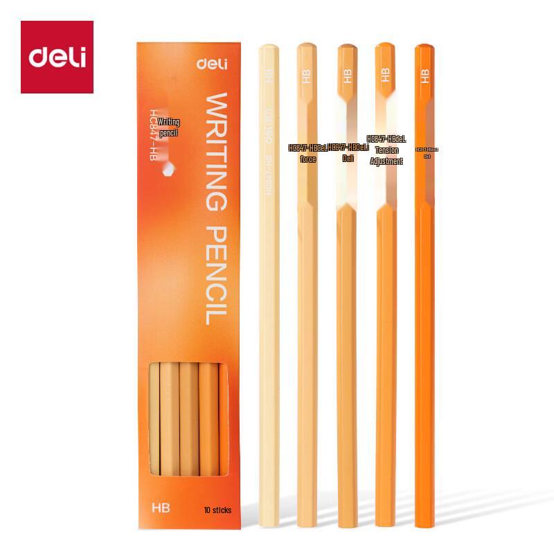 Deli HB Hexagonal Graphite Pencils (10-Pack)